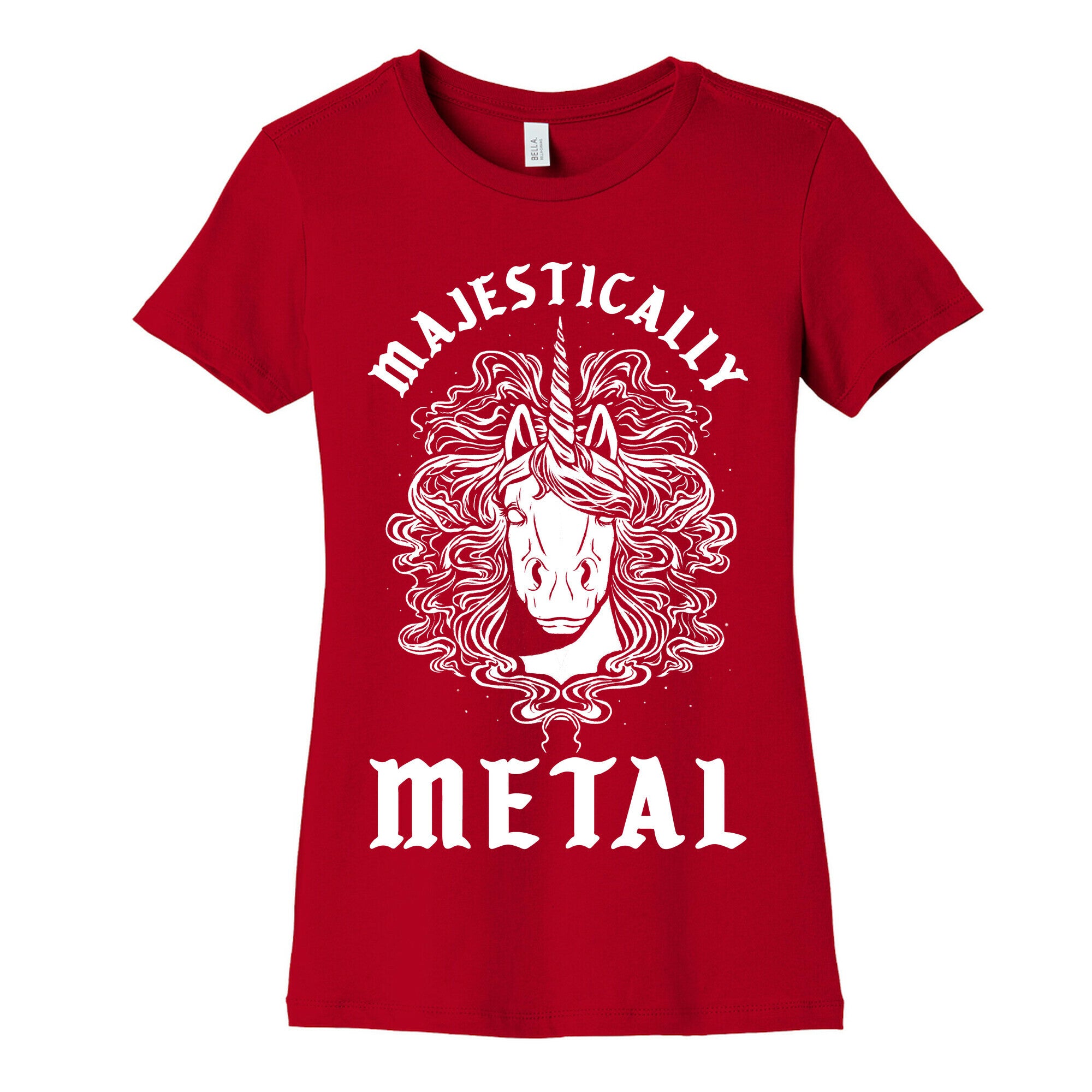 Majestically Metal Unicorn Women's Cotton Tee